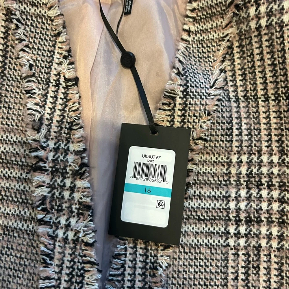 DKNY NWT Tweed Blazer Women’s Size 16 - Picture 6 of 11